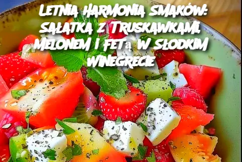 Letnia Harmonia Smaków: Sałatka z Truskawkami, Melonem i Fetą w Słodkim Winegrecie