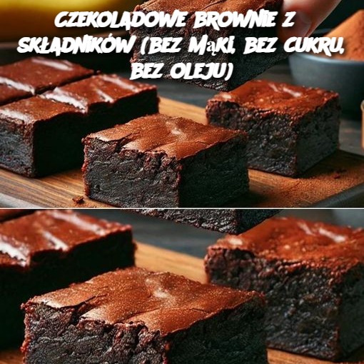 Czekoladowe brownie z 3 składników (bez mąki, bez cukru, bez oleju)