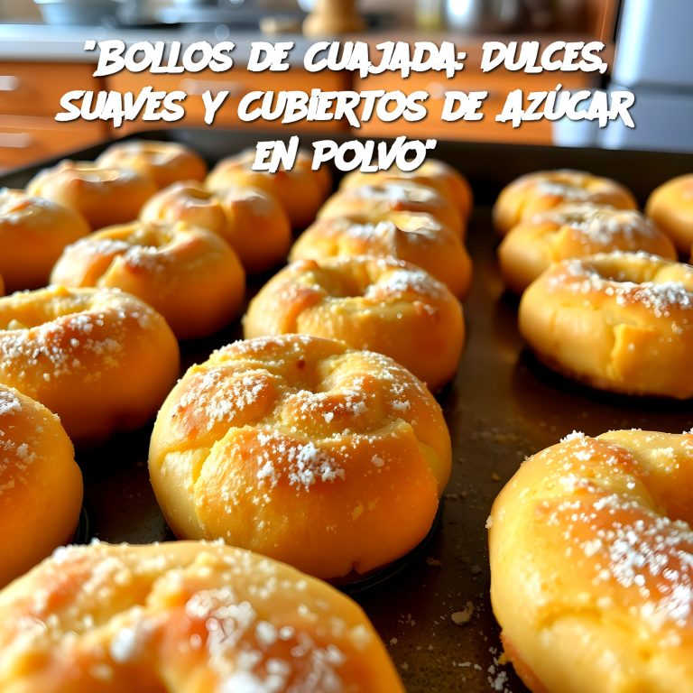 Bollos de Cuajada: Dulces, Suaves y Cubiertos de Azúcar en Polvo