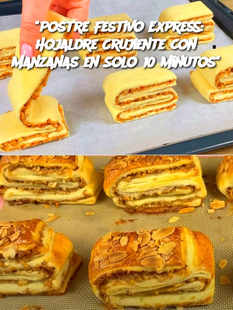 Postre Festivo Express: Hojaldre Crujiente con Manzanas en Solo 10 Minutos