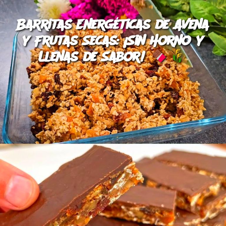 Barritas Energéticas de Avena y Frutas Secas: ¡Sin Horno y Llenas de Sabor! 🍫🌾