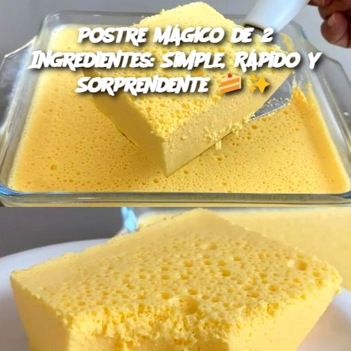 Postre Mágico de 2 Ingredientes: Simple, Rápido y Sorprendente 🍰✨