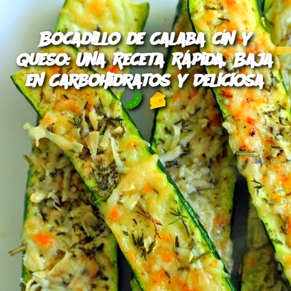 Bocadillo de Calabacín y Queso: Una Receta Rápida, Baja en Carbohidratos y Deliciosa 🥒🧀