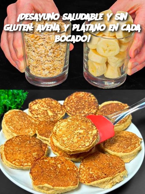 ¡Desayuno saludable y sin gluten: avena y plátano en cada bocado!