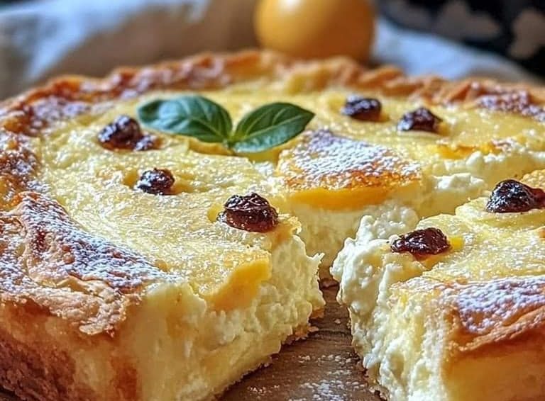 Pastel de ricota y pasas